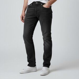 Nudie Jeans Co. Men's 32x34 (Act 32x33) Lean Dean Slim‎ Black Made in Italy